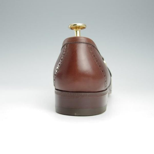 未使用★(伊)タニノクリスチー SIZE 7【デッドストック品★FRAZOSO/キルトモンク】108311/カーフ/茶/メンズ/TANINO CRISCI★h935