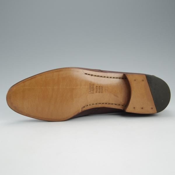 未使用★(伊)タニノクリスチー SIZE 7【デッドストック品★FRAZOSO/キルトモンク】108311/カーフ/茶/メンズ/TANINO CRISCI★h935