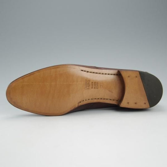 未使用★(伊)タニノクリスチー SIZE 7【デッドストック品★FRAZOSO/キルトモンク】108311/カーフ/茶/メンズ/TANINO CRISCI★h935