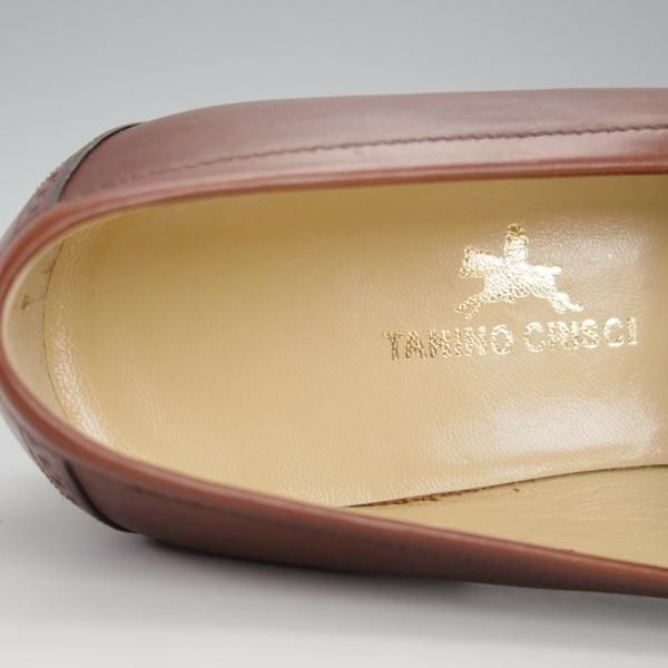 未使用★(伊)タニノクリスチー SIZE 7【デッドストック品★FRAZOSO/キルトモンク】108311/カーフ/茶/メンズ/TANINO CRISCI★h935