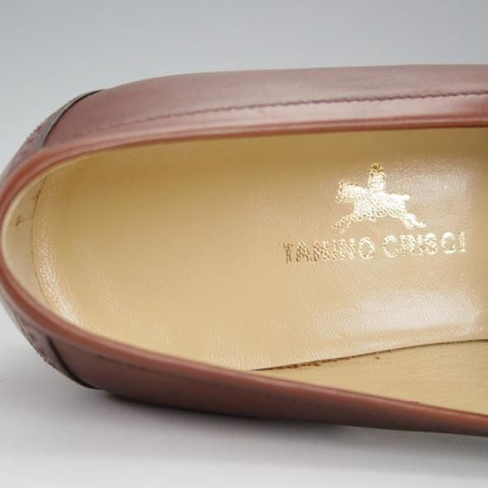 未使用★(伊)タニノクリスチー SIZE 7【デッドストック品★FRAZOSO/キルトモンク】108311/カーフ/茶/メンズ/TANINO CRISCI★h935
