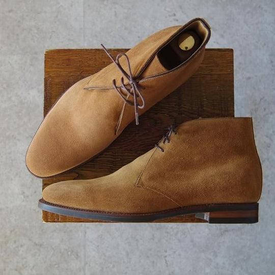 未使用★トレーディングポスト SIZE 7【定価￥52,800-★チャッカブーツ/1612】スエード/CAMEL/茶/メンズ/Trading Post★h936