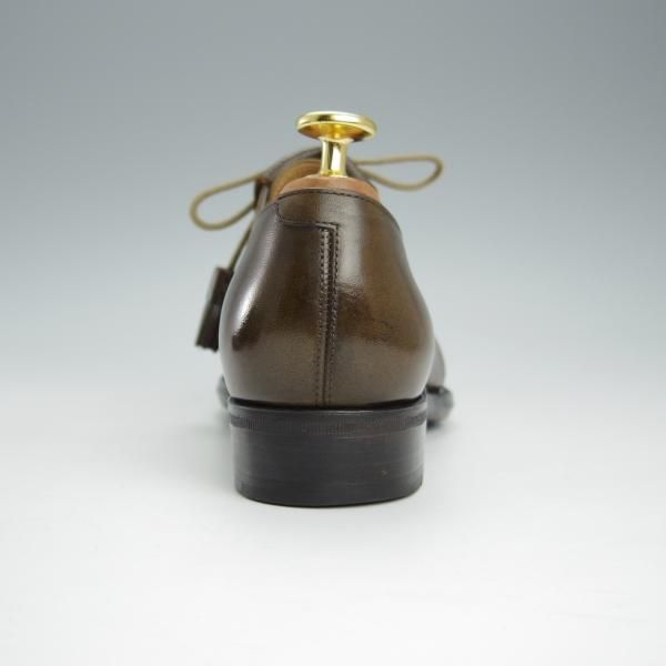 美品★三陽山長(レディース) SIZE 5【パターンオーダー品★矢筈仕上げ/スペードソール仕様】セミブローグ/濃茶/Sanyo Yamacho★h938