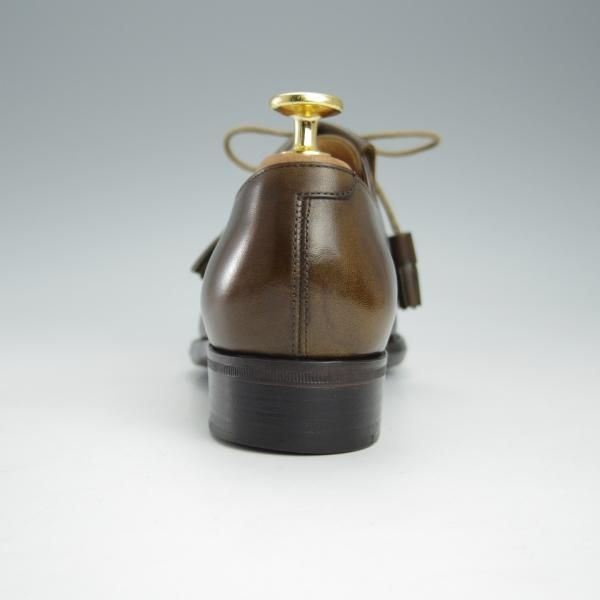 美品★三陽山長(レディース) SIZE 5【パターンオーダー品★矢筈仕上げ/スペードソール仕様】セミブローグ/濃茶/Sanyo Yamacho★h938