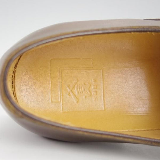 美品★三陽山長(レディース) SIZE 5【パターンオーダー品★矢筈仕上げ/スペードソール仕様】セミブローグ/濃茶/Sanyo Yamacho★h938