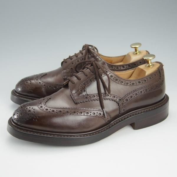 極美品★トリッカーズ SIZE 6【バートン同系モデル★カントリーシューズ/8064】フルブローグ/カーフ/濃茶/短靴/メンズ/Tricker's★h940