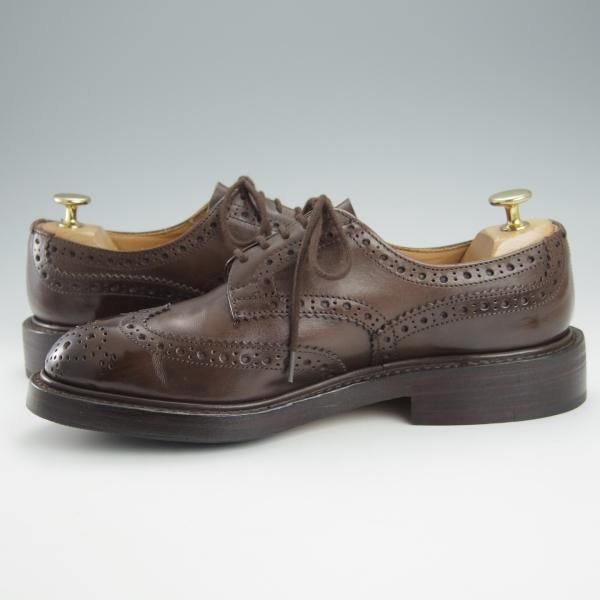 極美品★トリッカーズ SIZE 6【バートン同系モデル★カントリーシューズ/8064】フルブローグ/カーフ/濃茶/短靴/メンズ/Tricker's★h940