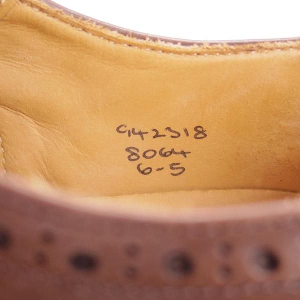 極美品★トリッカーズ SIZE 6【バートン同系モデル★カントリーシューズ/8064】フルブローグ/カーフ/濃茶/短靴/メンズ/Tricker's★h940