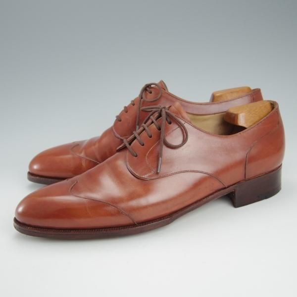 ★ジョンロブ ロンドン UK8程度【時価80万円程度★ビスポーク商品/シューツリー付き】ロイヤルワラント/カーフ/茶/JOHN LOBB LONDON★h941