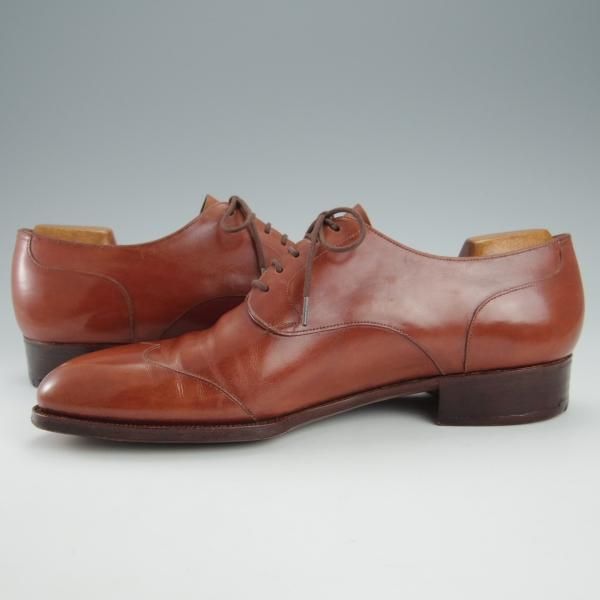 ★ジョンロブ ロンドン UK8程度【時価80万円程度★ビスポーク商品/シューツリー付き】ロイヤルワラント/カーフ/茶/JOHN LOBB LONDON★h941