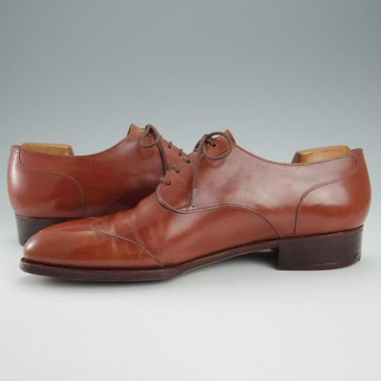 ★ジョンロブ ロンドン UK8程度【時価80万円程度★ビスポーク商品/シューツリー付き】ロイヤルワラント/カーフ/茶/JOHN LOBB LONDON★h941