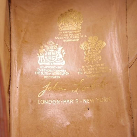 ★ジョンロブ ロンドン UK8程度【時価80万円程度★ビスポーク商品/シューツリー付き】ロイヤルワラント/カーフ/茶/JOHN LOBB LONDON★h941