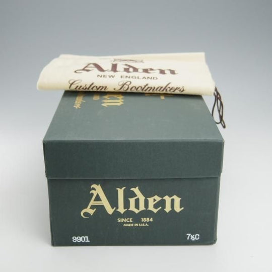 極美品★オールデン 7.5C【定価￥171,600-★コードバン仕様/9901】バリーラスト/プレーントゥ/黒/メンズ/Alden★h942