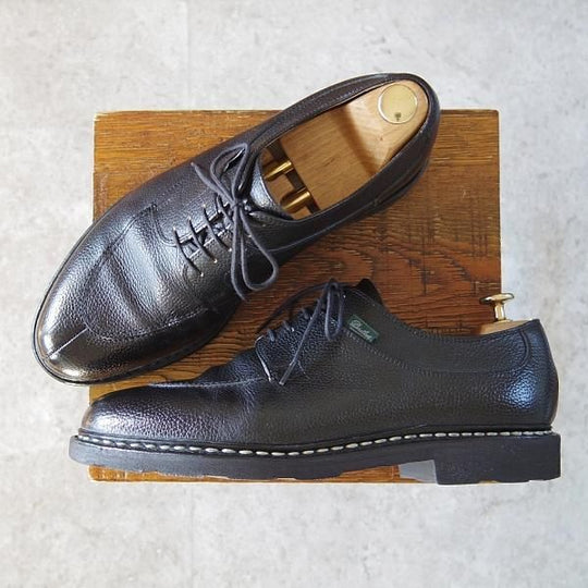 極上★パラブーツ SIZE 8【定価￥71,500-★アヴィニョン/AVIGNON】Uチップ/グレインレザー/黒/メンズ/Paraboot★h943