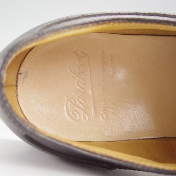 極上★パラブーツ SIZE 8【定価￥71,500-★アヴィニョン/AVIGNON】Uチップ/グレインレザー/黒/メンズ/Paraboot★h943