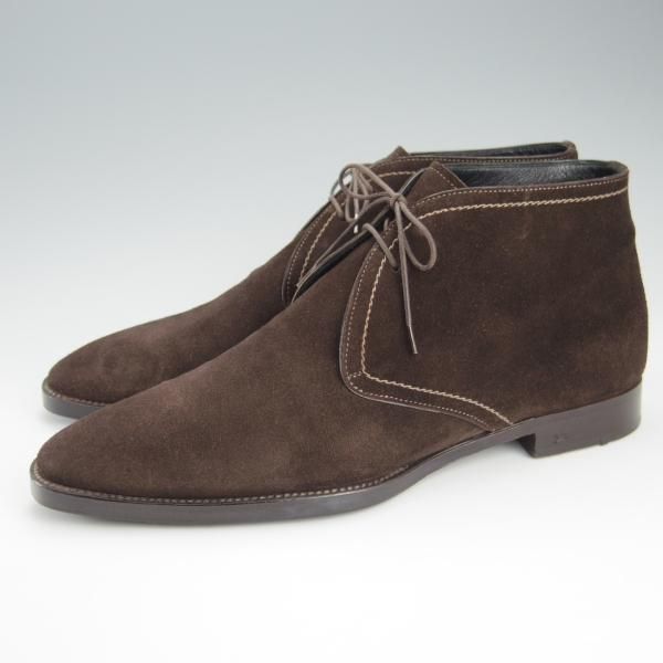美品★(伊)タニノクリスチー SIZE 9【定価15万円以上★最後期のチャッカブーツ/135914】スエード/濃茶/メンズ/TANINO CRISCI★h944