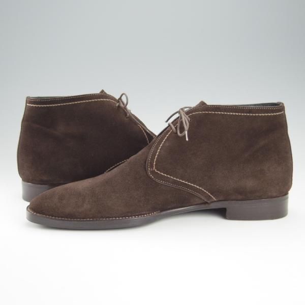 美品★(伊)タニノクリスチー SIZE 9【定価15万円以上★最後期のチャッカブーツ/135914】スエード/濃茶/メンズ/TANINO CRISCI★h944
