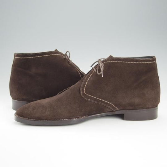 美品★(伊)タニノクリスチー SIZE 9【定価15万円以上★最後期のチャッカブーツ/135914】スエード/濃茶/メンズ/TANINO CRISCI★h944