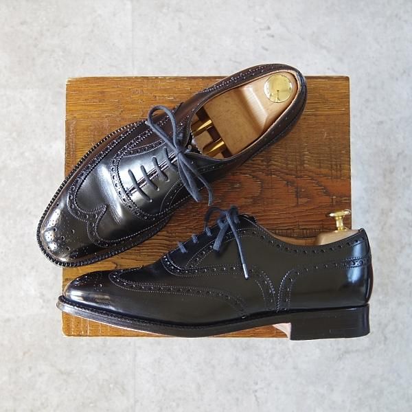 美品★チャーチ 60F/UK6【現行定価￥144,100−★旧チャーチ/73ラスト/CHETWYND】チェットウィンド/3都市ロゴ/カーフ/黒/Church's★h947