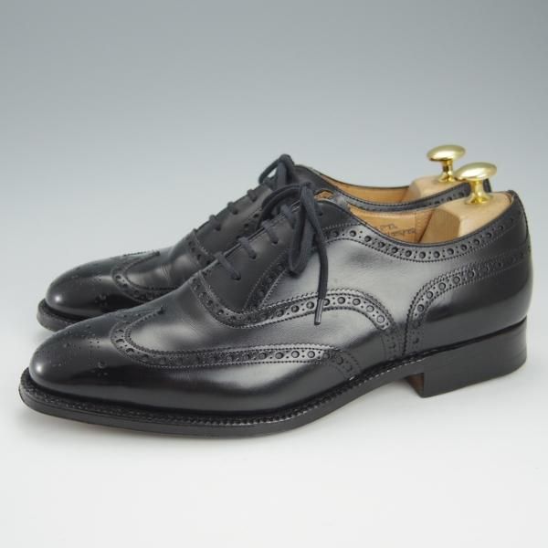 美品★チャーチ 60F/UK6【現行定価￥144,100−★旧チャーチ/73ラスト/CHETWYND】チェットウィンド/3都市ロゴ/カーフ/黒/Church's★h947