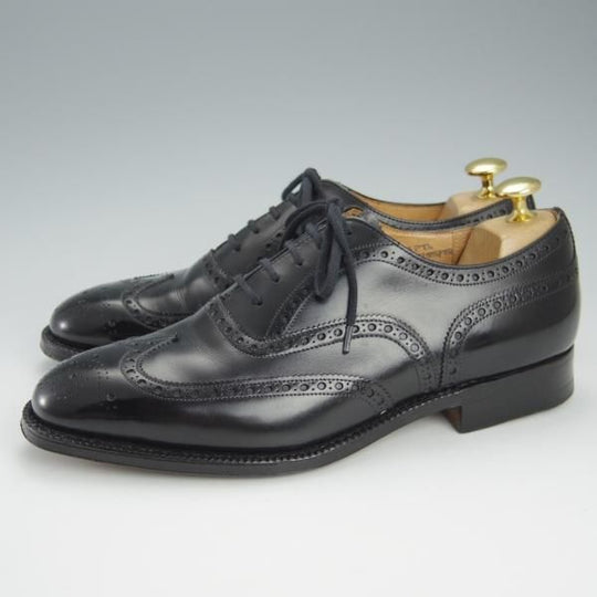 美品★チャーチ 60F/UK6【現行定価￥144,100−★旧チャーチ/73ラスト/CHETWYND】チェットウィンド/3都市ロゴ/カーフ/黒/Church's★h947