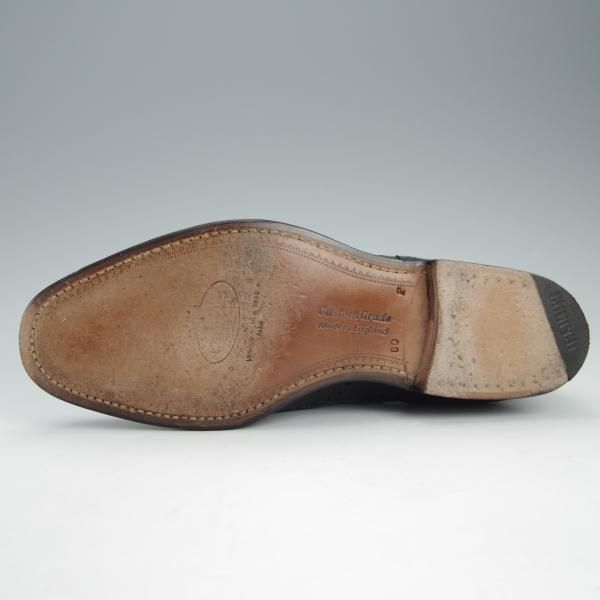 美品★チャーチ 60F/UK6【現行定価￥144,100−★旧チャーチ/73ラスト/CHETWYND】チェットウィンド/3都市ロゴ/カーフ/黒/Church's★h947