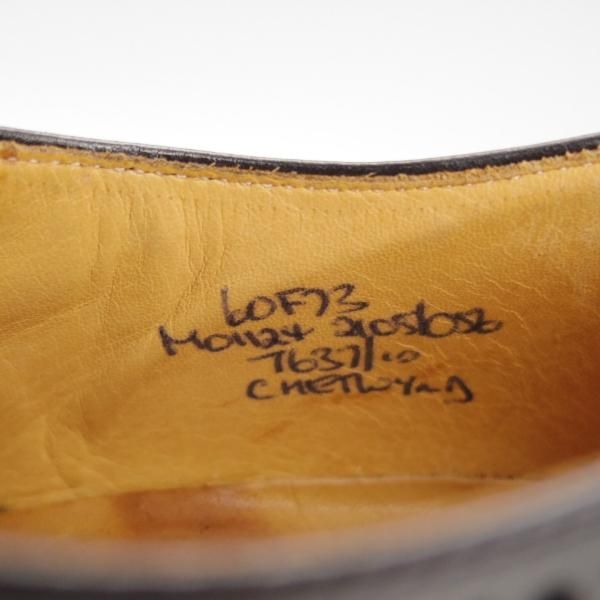 美品★チャーチ 60F/UK6【現行定価￥144,100−★旧チャーチ/73ラスト/CHETWYND】チェットウィンド/3都市ロゴ/カーフ/黒/Church's★h947