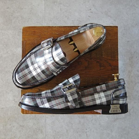 ★チャーチ 70F/UK7【★BARCOMBE/126ラスト】ローファー/モンクストラップ/タータンチェック/ポリッシュドバインダーカーフ/Church's★h949