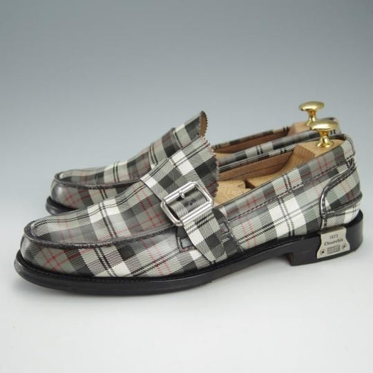 ★チャーチ 70F/UK7【★BARCOMBE/126ラスト】ローファー/モンクストラップ/タータンチェック/ポリッシュドバインダーカーフ/Church's★h949