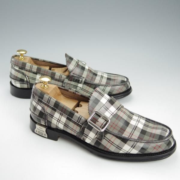 ★チャーチ 70F/UK7【★BARCOMBE/126ラスト】ローファー/モンクストラップ/タータンチェック/ポリッシュドバインダーカーフ/Church's★h949