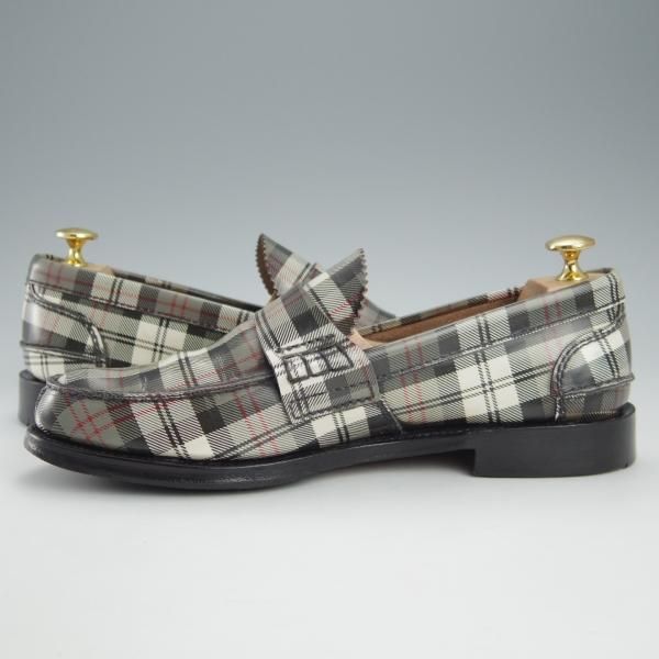 ★チャーチ 70F/UK7【★BARCOMBE/126ラスト】ローファー/モンクストラップ/タータンチェック/ポリッシュドバインダーカーフ/Church's★h949