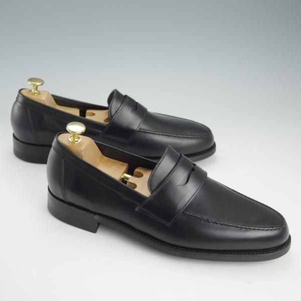 未使用★(英)BARKER/バーカー 8F【定価￥49,500-★ダイナイトソール仕様/4314FW10】コインローファー/カーフ/黒/メンズ★h950