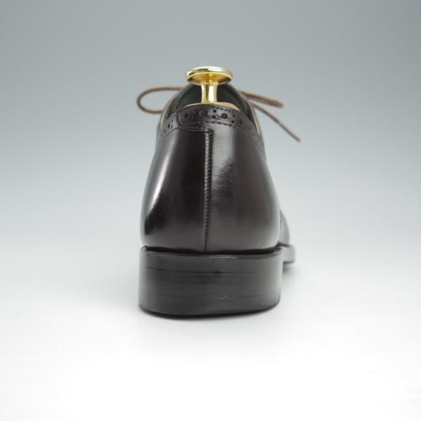 ★宮城興業/謹製誂靴 UK7程度【オーダー品★クォーターブローグ/濃茶】カーフ/メンズ/MIYAGI KOGYO★h951