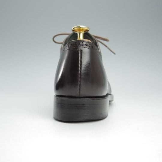 ★宮城興業/謹製誂靴 UK7程度【オーダー品★クォーターブローグ/濃茶】カーフ/メンズ/MIYAGI KOGYO★h951