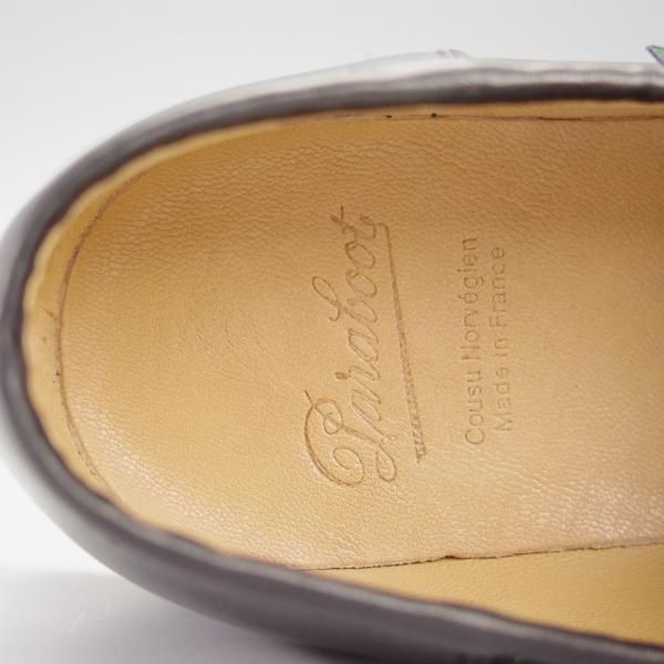 極美品★パラブーツ SIZE 6.5【定価￥92,400-★アニバーサリーBAG付/2021年10月購入】VISON(ミンク)/ランス/REIMS/黒/Paraboot★h953