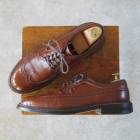 極上★オールデン 7D【★ユナイテッドアローズB&Y別注/ロングウイング】97804/アルパインカーフ/茶/メンズ/Alden★h954