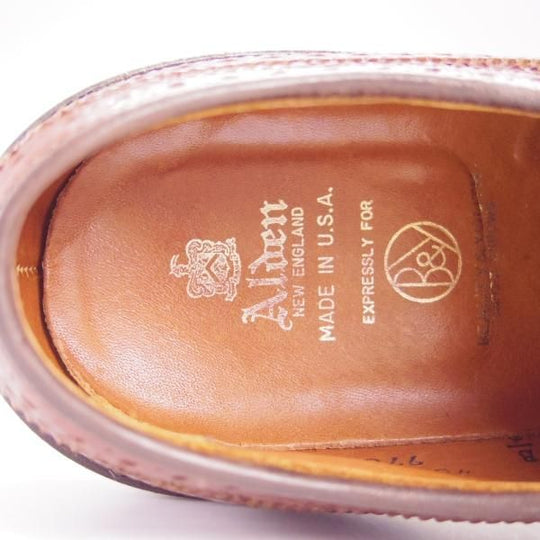 極上★オールデン 7D【★ユナイテッドアローズB&Y別注/ロングウイング】97804/アルパインカーフ/茶/メンズ/Alden★h954