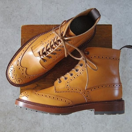未使用★トリッカーズ SIZE 7【定価￥88,000-★STOW/エイコンアンティーク】5634/ストウ/カントリーブーツ/薄茶/メンズ/Tricker's★h956