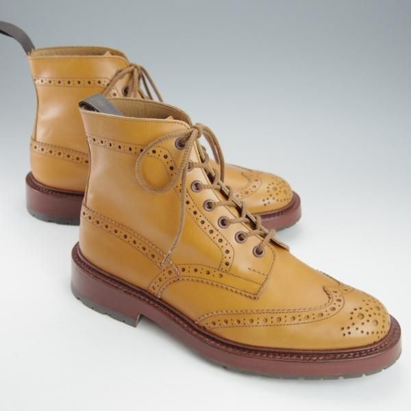 未使用★トリッカーズ SIZE 7【定価￥88,000-★STOW/エイコンアンティーク】5634/ストウ/カントリーブーツ/薄茶/メンズ/Tricker's★h956