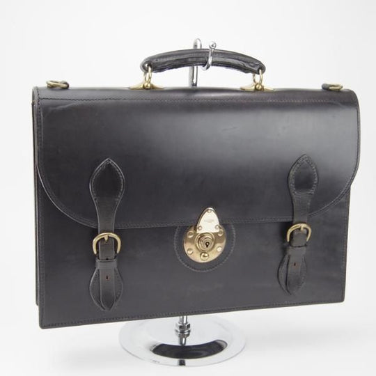★(英)W＆H GIDDEN【現行価格30万円程度★ブライドルレザー仕様/ブリーフケース】メンズ/ビジネス/バッグ/黒/革/鞄/WHギデン★N5802