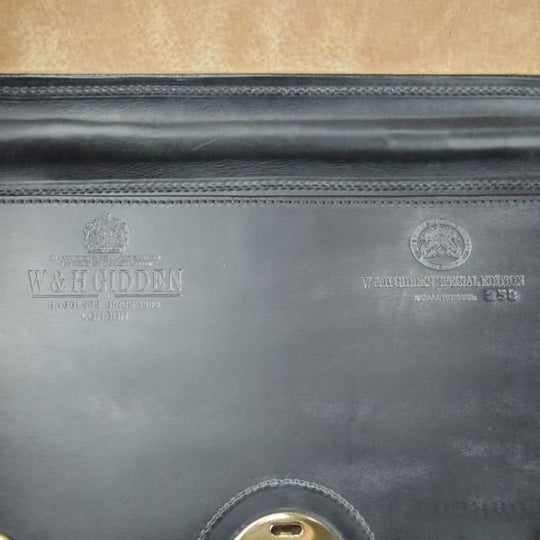 ★(英)W＆H GIDDEN【現行価格30万円程度★ブライドルレザー仕様/ブリーフケース】メンズ/ビジネス/バッグ/黒/革/鞄/WHギデン★N5802