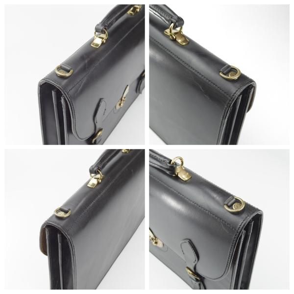 ★(英)W＆H GIDDEN【現行価格30万円程度★ブライドルレザー仕様/ブリーフケース】メンズ/ビジネス/バッグ/黒/革/鞄/WHギデン★N5802