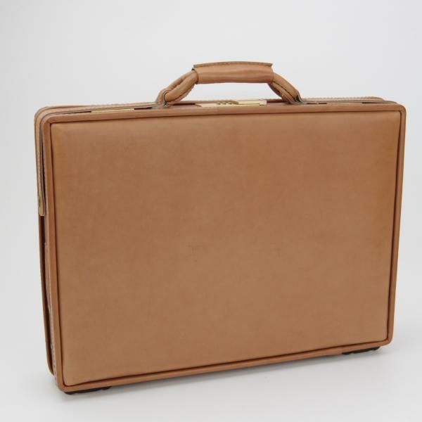 美品★(米)ハートマン/hartmann luggage【定価20万円以上★アタッシュケース】ベルティングレザー/メンズ/ビジネス/バッグ/薄茶/鞄★N5807