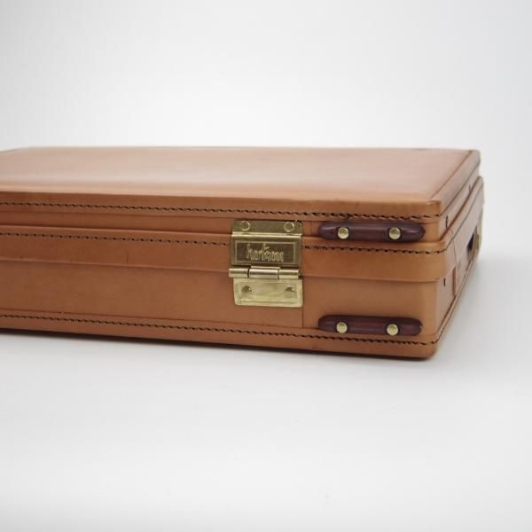 美品★(米)ハートマン/hartmann luggage【定価20万円以上★アタッシュケース】ベルティングレザー/メンズ/ビジネス/バッグ/薄茶/鞄★N5807
