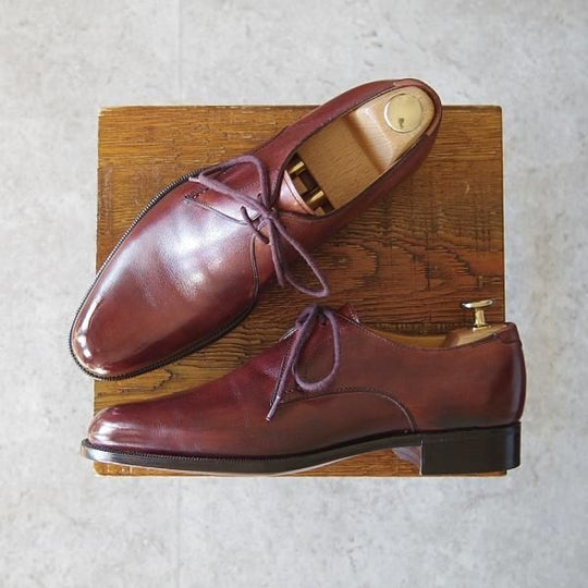 極上★OTSUKA M-5/オーツカ 24EE【定価￥77,000-★完全受注生産品/M5-215】B-815ラスト/Vフロント/プレーントゥ/カーフ/赤茶★h966