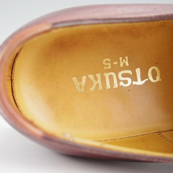 極上★OTSUKA M-5/オーツカ 24EE【定価￥77,000-★完全受注生産品/M5-215】B-815ラスト/Vフロント/プレーントゥ/カーフ/赤茶★h966