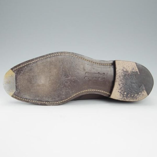 極美品★チーニー 7F【定価￥70,400-★(独)ワインハイマー社のジュピターカーフ/PENZANCE 2】グルカサンダル/濃茶/メンズ/CHEANEY★h967