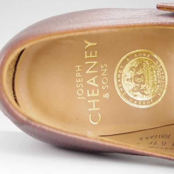 極美品★チーニー 7F【定価￥70,400-★(独)ワインハイマー社のジュピターカーフ/PENZANCE 2】グルカサンダル/濃茶/メンズ/CHEANEY★h967
