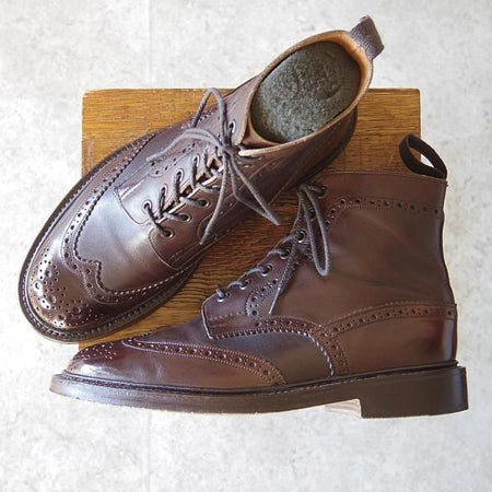 極上★トリッカーズ SIZE 8.5【現行定価￥99,000-★MALTON/モールトン】M2508/カントリーブーツ/カーフ/濃茶/メンズ/Tricker's★h968
