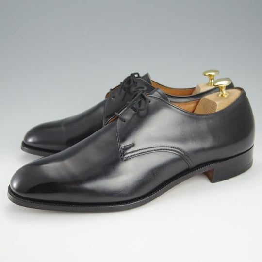 ★チャーチ 100H/UK10【貴重★2都市ロゴ(〜70's)/旧チャーチ/GERRARD 4】273ラスト/プレーントゥ/Vフロント/カーフ/黒/Church's★h971